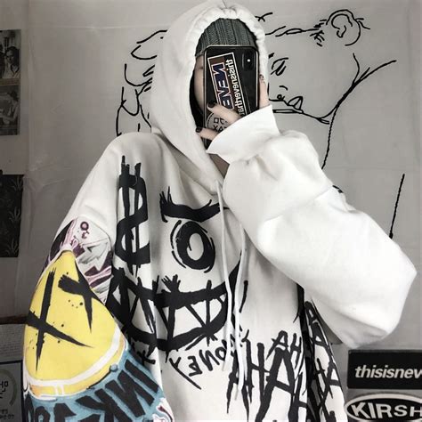 streetwear graffiti hoodie